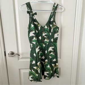 Palm leaf mini dress